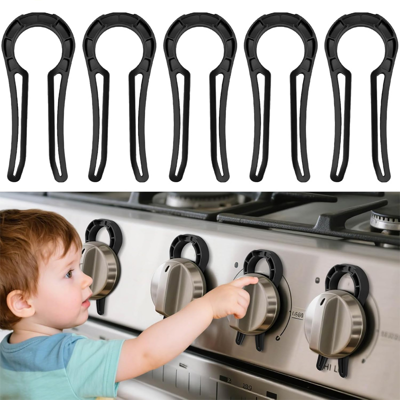 Home Cooking Gas Stove - 子供やペットから完全に守るためのチャイルドプルーフキッチン安全セット、ガスコンロのノブロック、オーブンノブカバー、ドアハンドルガード