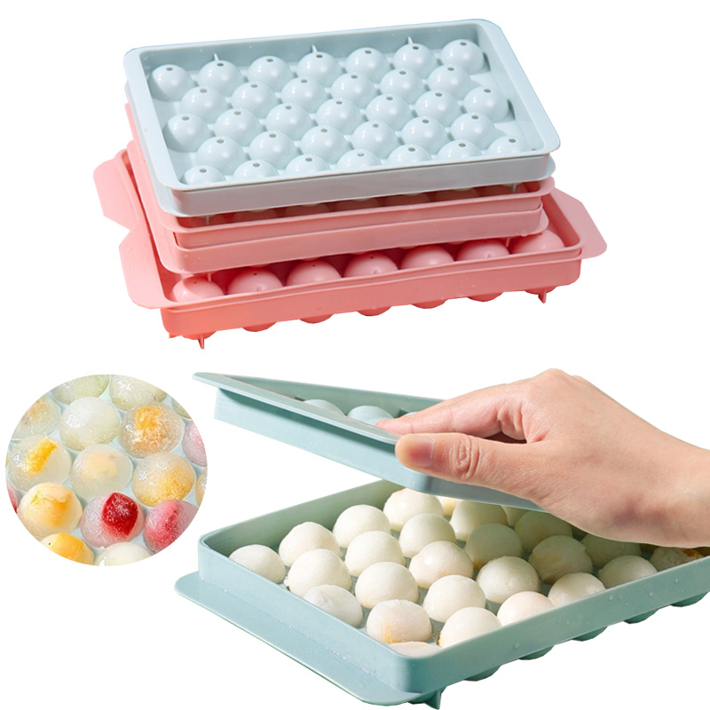 Home Cooking Appliances - ラウンドアイスキューブトレイクリエイティブホッケーボールメーカーラウンドウイスキー球型シリコーン DIY 型ホームキッチンツール
