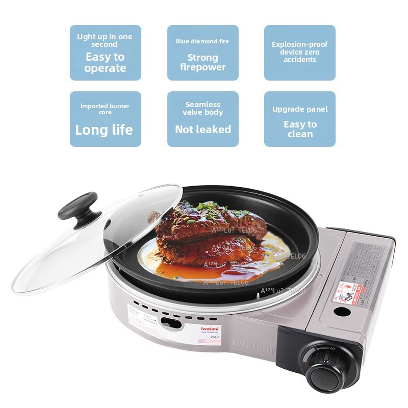 Home Cooking Gas Stove - ポータブル防風ガスストーブ ブタンバーナー ZGP-2 アウトドアキャンプ 家庭料理用