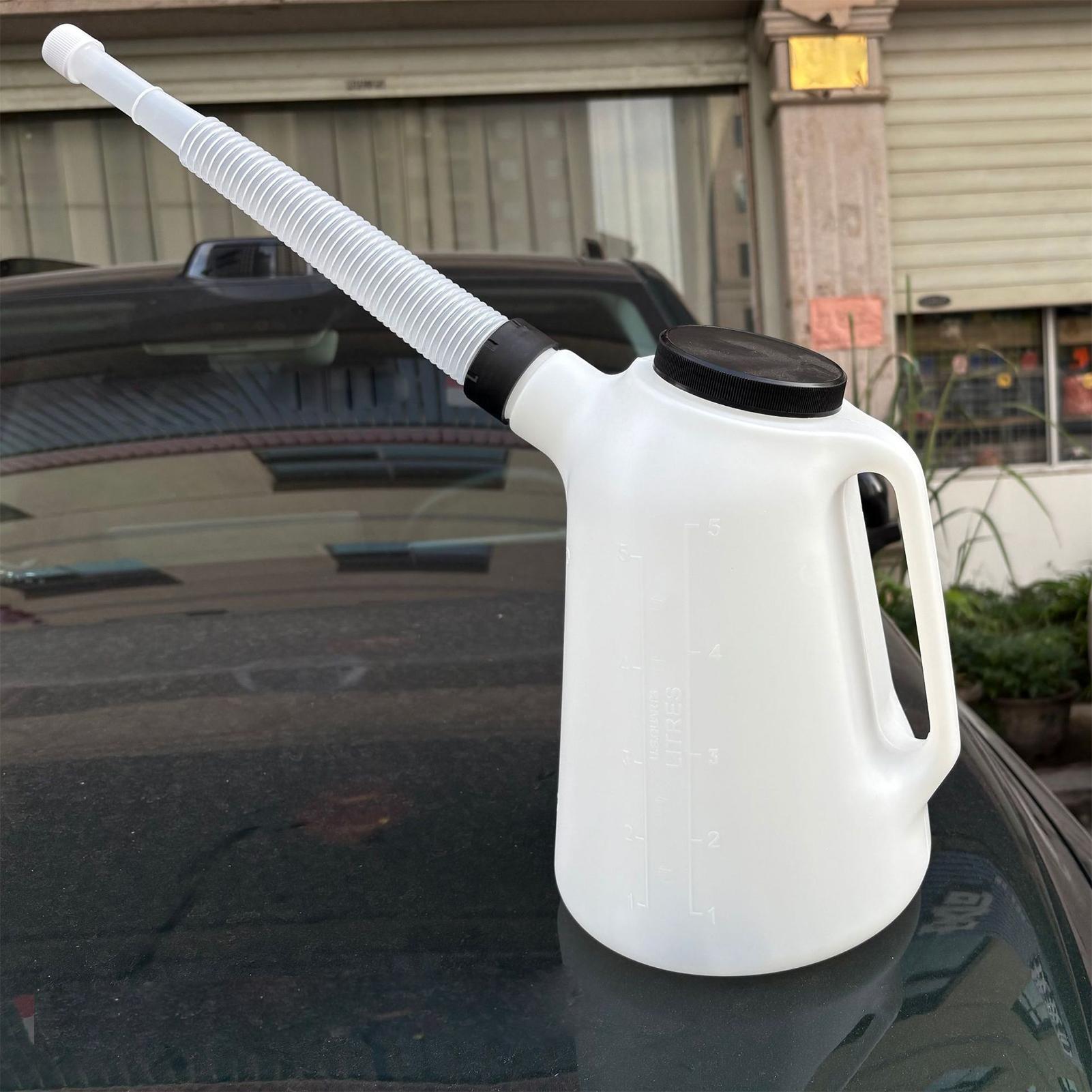 Home Cooking Oil Making Machine - 注ぎ口と蓋付きオイル缶 5L 漏れ防止自動車用オイル/液体ディスペンサー 車のエンジン、機械、キッチン調理用
