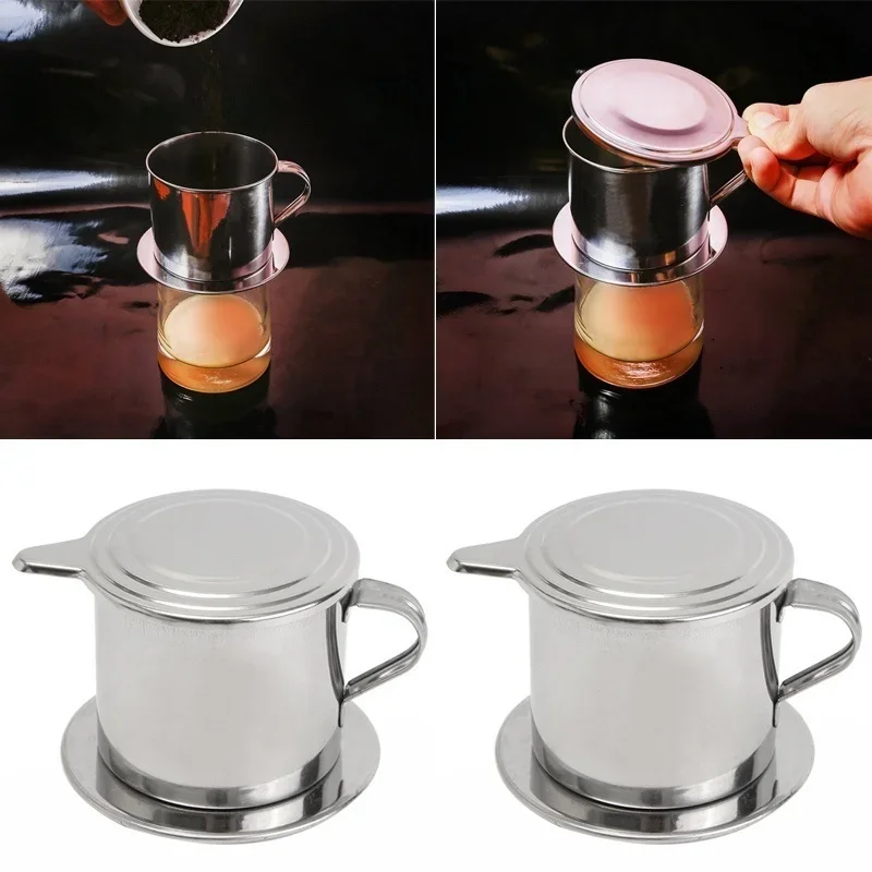 Home Cooking Appliances - ステンレス鋼コーヒーフィルター注入カップベトナムコーヒードリッパーメーカーポットポータブルコーヒードリップストレーナーホームキッチンツール