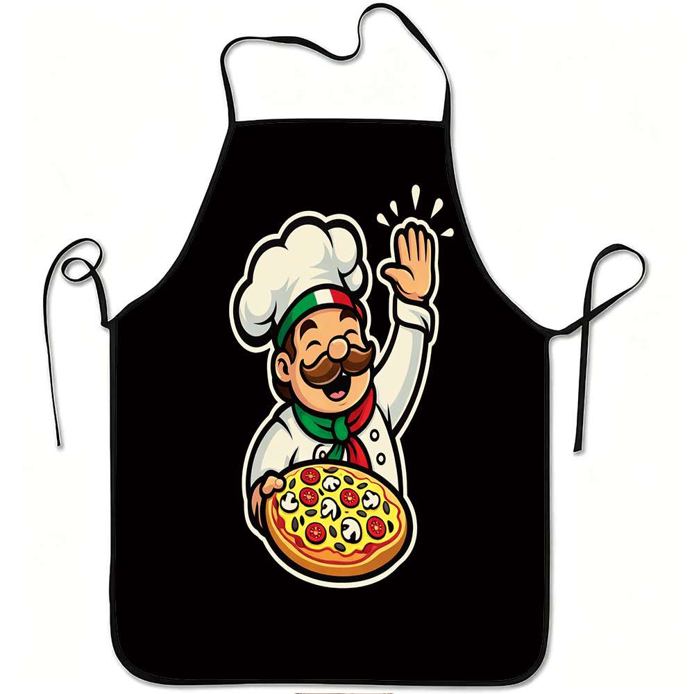 Home Cooking In Italian - シンプルでクラシックなテーマのエプロン1枚、イタリアのシェフとピザのレトロデザイン、ユニセックス、クラフト、ベーキング、絵画、キッチンや家庭の掃除、家庭料理、シェフやウェイターのエプロン、カフェやバーベキューレストランのエプロンに最適、21枚。 7× 28. 7インチ、家族や友人への完璧なホリデーギフトアイデア