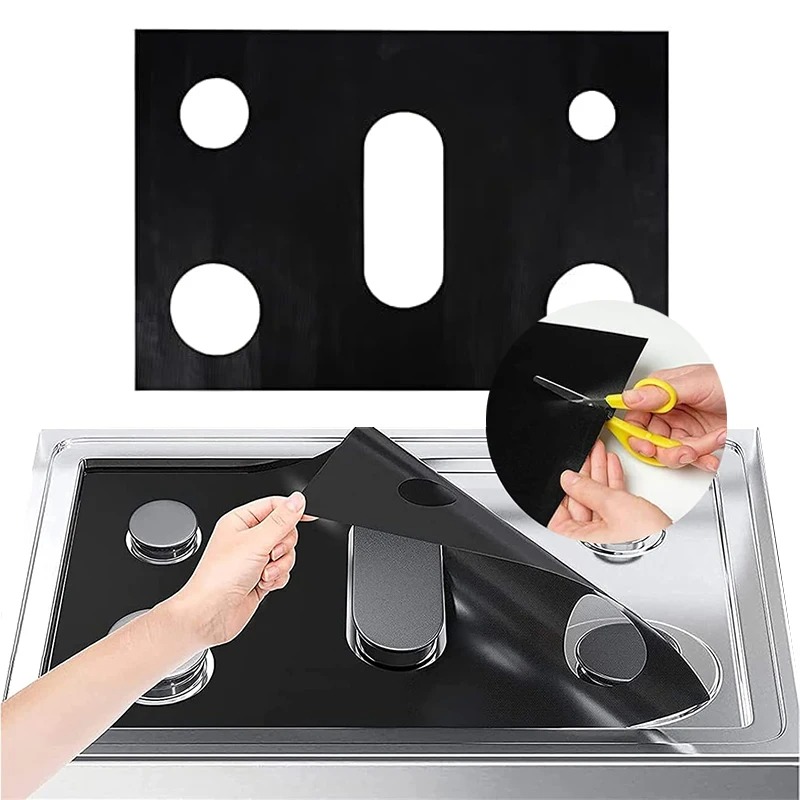 Home Cooking Gas Stove - ガスストーブプロテクターパッド、ガスストーブカバー、頑丈なノンスティックBBQグリル、ストーブ、お手入れ簡単なクッキングマット、残留物なしに対応