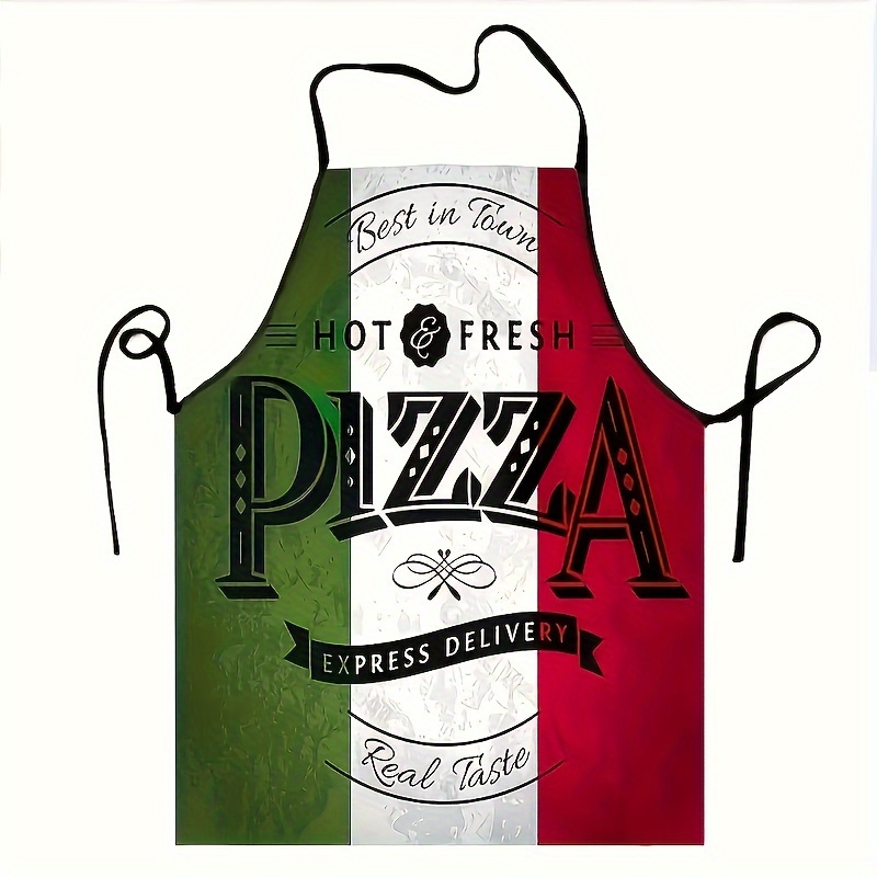 イタリア風ピザ柄のキッチンエプロン1枚 - ポリエステル製で - Home Cooking In Italian のレビューと価格