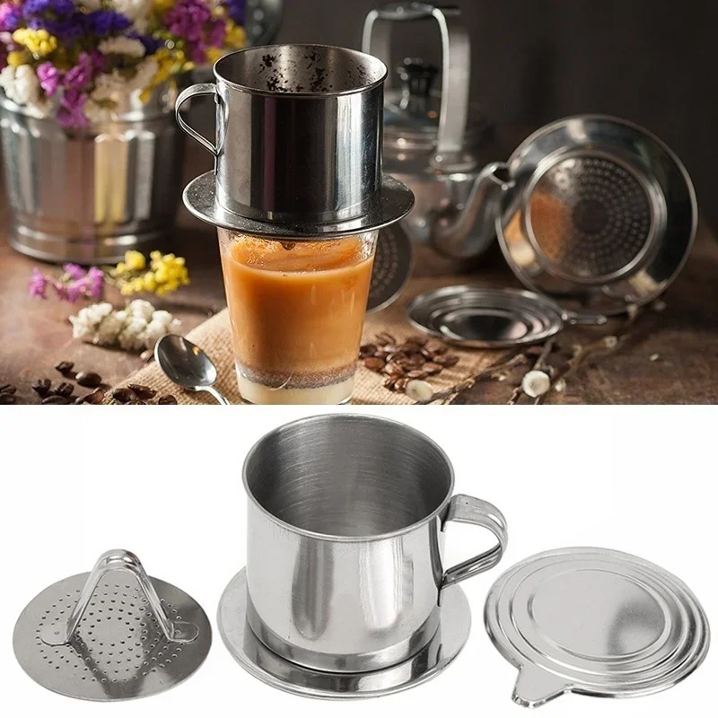 ステンレス鋼コーヒーフィルター注入カップベトナムコーヒードリ - Home Cooking Appliances のレビューと価格
