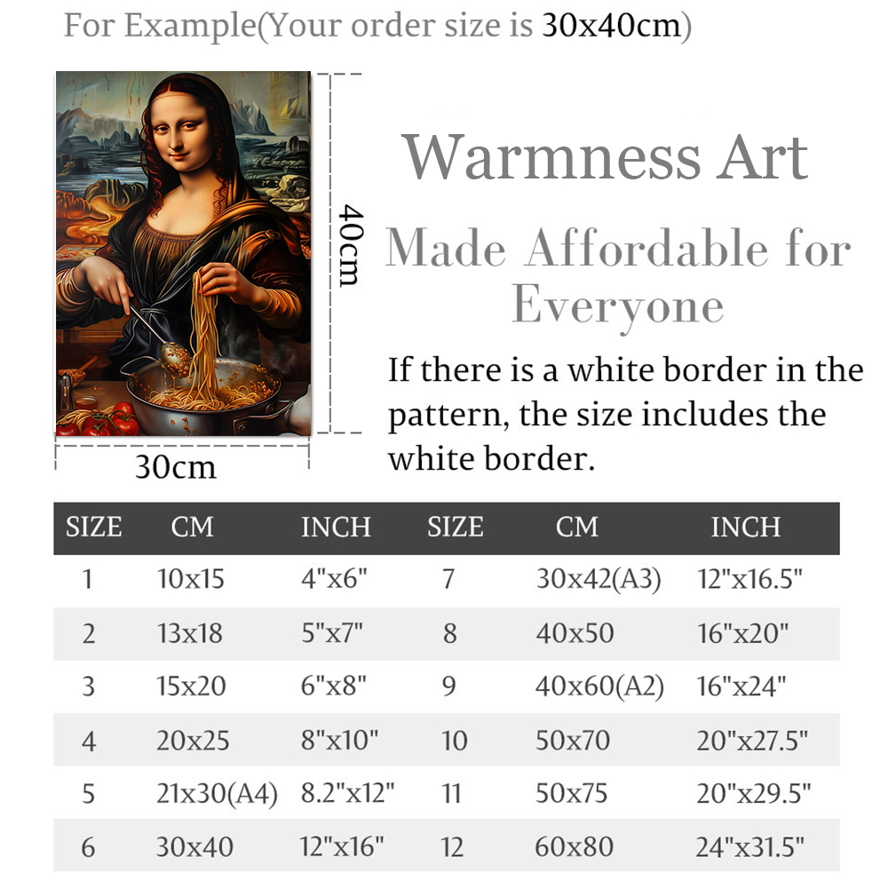 面白いモナリザと調理イタリア麺壁アートキャンバス絵画かわいい - Home Cooking In Italian のレビューと価格
