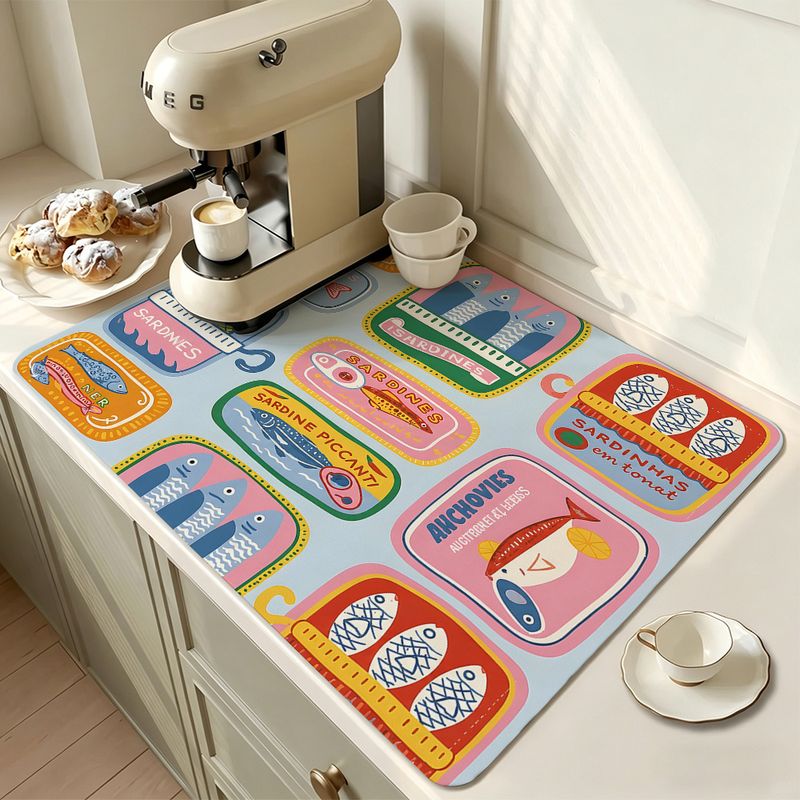 VIKAMA ヴィンテージ型イワシ缶型排水マット 吸水性 速 - Home Cooking Appliances のレビューと価格
