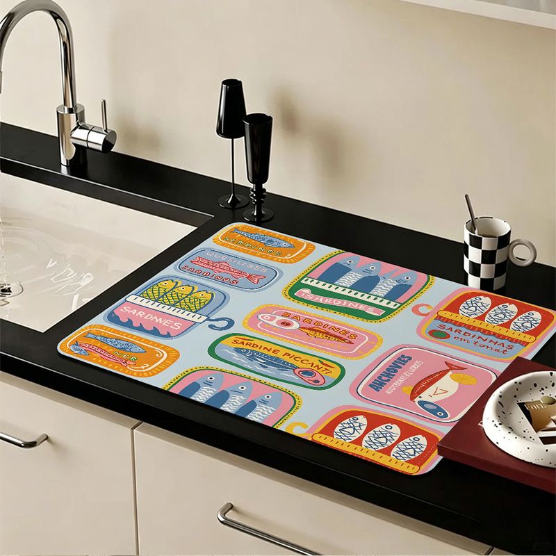 VIKAMA ヴィンテージ型イワシ缶型排水マット 吸水性 速 - Home Cooking Appliances のレビューと価格