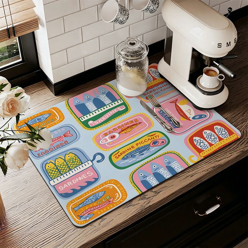 VIKAMA ヴィンテージ型イワシ缶型排水マット 吸水性 速 - Home Cooking Appliances のレビューと価格